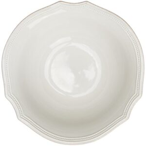 Lenox White French Perle Bead Serving Bowl, 64-Ounce