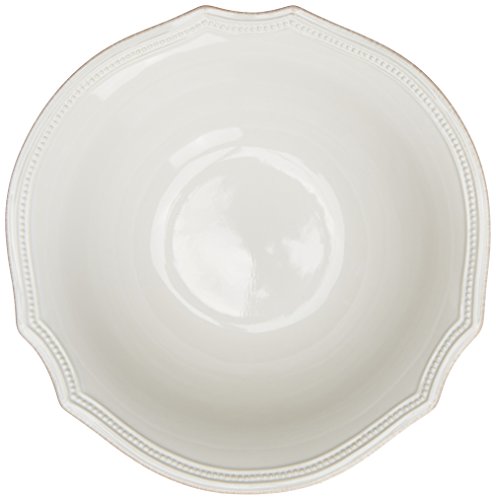 Lenox White French Perle Bead Serving Bowl, 64-Ounce