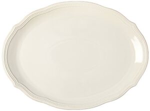 lenox white french perle bead 16" oval serving platter, 3.95 lb