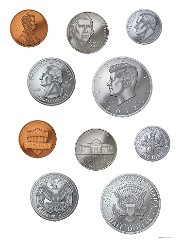 Teacher Created Resources (5337) Money - Coins Accents,Silver/Brown