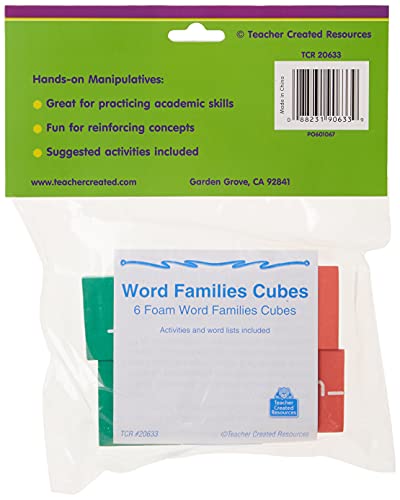 Teacher Created Resources (20633) Foam: Word Families Cubes