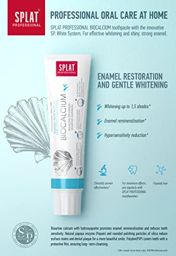Splat Professional Series Multiple Action Toothpaste With Bioactive Calcium Enamel Restoration Tooth Sensitivity Reduction