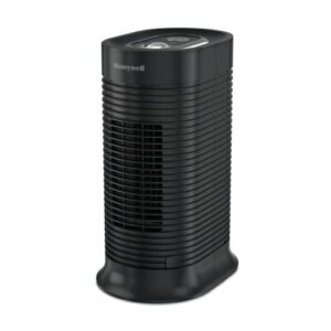 Honeywell AllergenPlus HEPA Tower Air Purifier, Airborne Allergen Reducer for Small Rooms (75 sq ft), Black - Wildlfire/Smoke, Pollen, Pet Dander, and Dust Air Purifier, HPA060