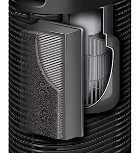 Honeywell AllergenPlus HEPA Tower Air Purifier, Airborne Allergen Reducer for Small Rooms (75 sq ft), Black - Wildlfire/Smoke, Pollen, Pet Dander, and Dust Air Purifier, HPA060