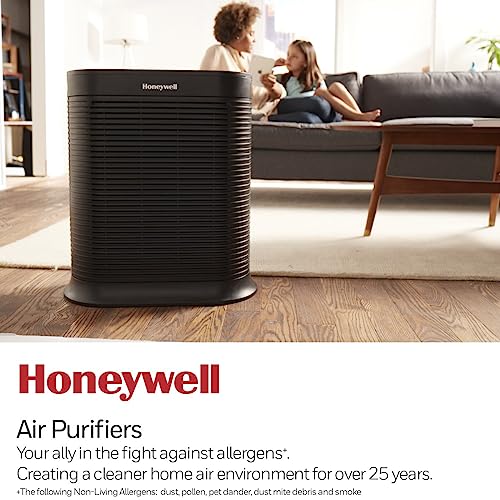 Honeywell HPA300 HEPA Air Purifier for Extra Large Rooms - Microscopic Airborne Allergen+ Reducer, Cleans Up To 2250 Sq Ft in 1 Hour - Wildfire/Smoke, Pollen, Pet Dander, and Dust Air Purifier – Black