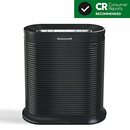 Honeywell HPA300 HEPA Air Purifier for Extra Large Rooms - Microscopic Airborne Allergen+ Reducer, Cleans Up To 2250 Sq Ft in 1 Hour - Wildfire/Smoke, Pollen, Pet Dander, and Dust Air Purifier – Black