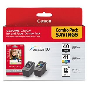canon ink 40-41 cartridges photo paper combo pack cnm0615b009