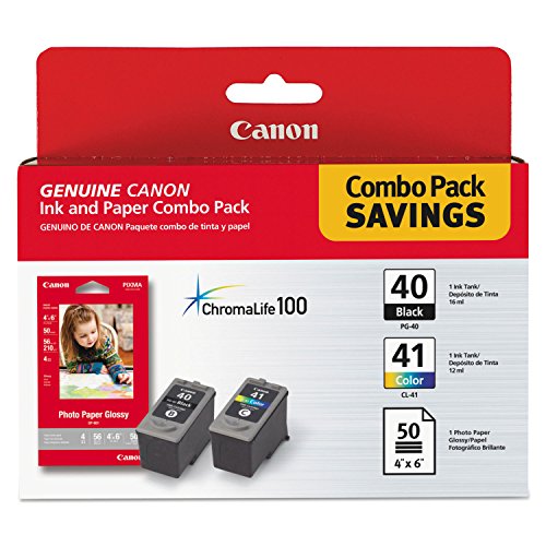 Canon Ink 40-41 Cartridges Photo Paper Combo Pack CNM0615B009