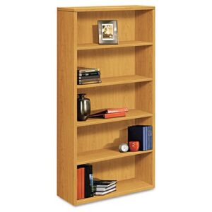 hon company bookcase five-shelf 36" w x 13-1/8"d x 71" h harvest - 10500 series