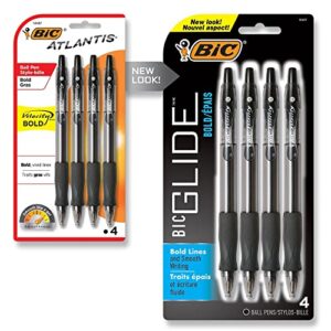 BIC 859025 Velocity Retractable Ballpoint Pens Bold Point Black Ink