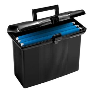 pendaflex portable file box, black, 11" h x 14" w x 6-1/2" d (41732)