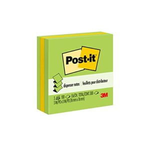 Post-it Pop-up Notes, 3x3 in, 3 Pads, America's #1 Favorite Sticky Notes, Floral Fantasy Collection, Bold Colors (Green, Yellow, Orange, Purple, Blue), Clean Removal, Recyclable (3301-3AU-FF)