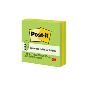 Post-it Pop-up Notes, 3x3 in, 3 Pads, America's #1 Favorite Sticky Notes, Floral Fantasy Collection, Bold Colors (Green, Yellow, Orange, Purple, Blue), Clean Removal, Recyclable (3301-3AU-FF)