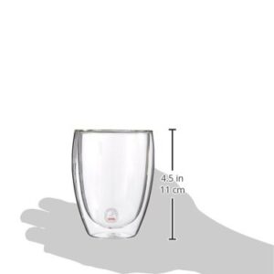 Bodum Pavina Glass, Double-Wall Insulate Glass, Clear, 12 Ounces Each, 2 Count (Pack of 1)