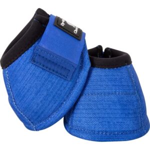 classic equine dyno turn bell boots, blue, medium