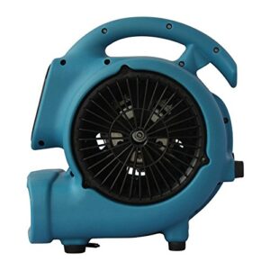 XPOWER P-230AT Mini Mighty Air Mover Utility Blower Fan with Built-in Power Outlets, Blue