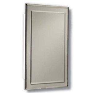 jensen mirror on mirror frameless rectangular recessed medicine cabinet, 16" w x 5" d x 26" h