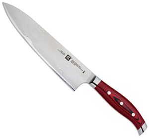 zwilling j.a. henckels twin cermax md67 damascus chef's knife red 30881-206