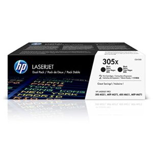 hp 305x black high-yield toner cartridges (2-pack) | works with hp laserjet pro 300 m351, hp laserjet pro 300 mfp m375, hp laserjet pro 400 m451, hp laserjet pro 400 mfp m475 series | ce410xd