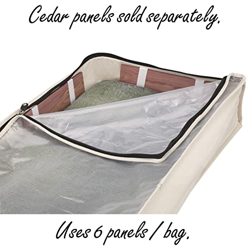 Household Essentials Cotton Canvas Under Bed Clothing and Linen Storage Bag | Natural