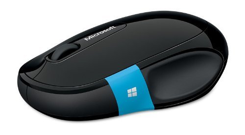 Microsoft Sculpt Comfort Mouse - Black. Comfortable design, Customizable Windows Touch Tab, 4-Way Scrolling,Bluetooth Mouse for PC/Laptop/Desktop, works with Mac/Windows Computers