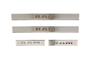 genuine dodge ram accessories 82212428ab stainless steel door sill guard with ram's head logo