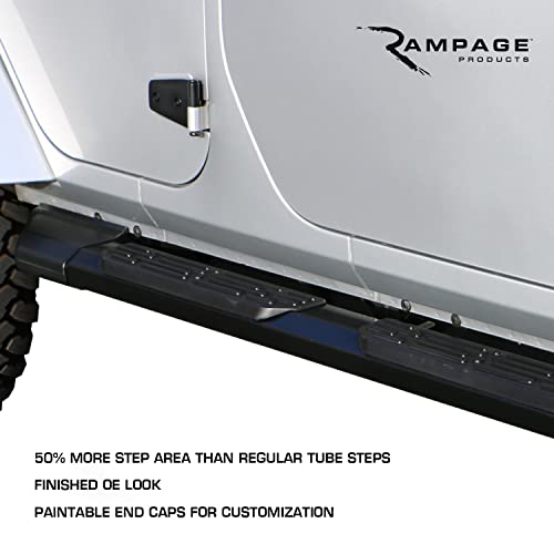 RAMPAGE PRODUCTS 16190 Smooth Semi-Gloss Black 90" Xtremeline Universal Side Bars