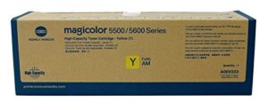 konica minolta a06v233 magicolor 5550 5570 5650 5670 toner cartridge (yellow) in retail packaging