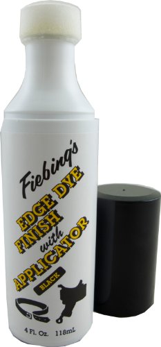 Fiebings Edge Dye Finish with Applicator, Black 4oz