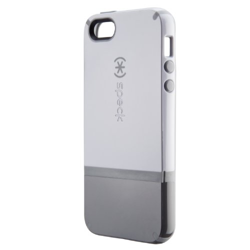 Speck Products CandyShell Flip Dockable Case for iPhone 5 & 5S - White/Graphite Grey/Pebble Grey