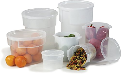 Carlisle FoodService Products 060002 BPA-Free Bains Marie Round Storage Container, 6 Quart, White