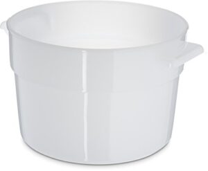 carlisle foodservice products bpa-free bains marie round storage container, 2 quart, white