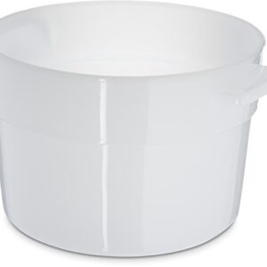 Carlisle FoodService Products BPA-Free Bains Marie Round Storage Container, 2 Quart, White