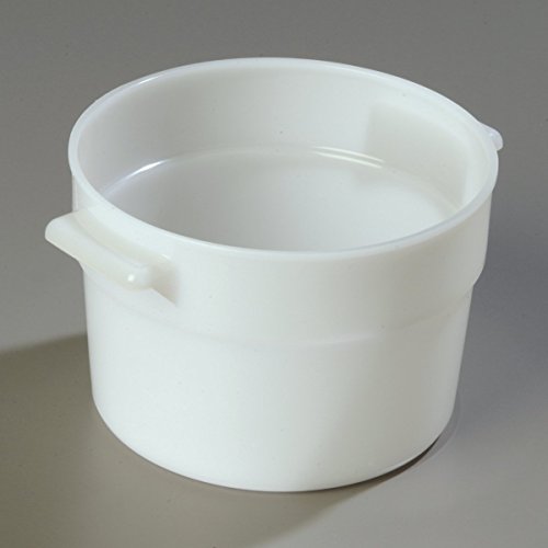 Carlisle FoodService Products BPA-Free Bains Marie Round Storage Container, 2 Quart, White