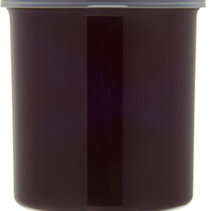 Carlisle FoodService Products Classic™ Round Storage Container with Lid, 1.2 Quart Crock, Brown