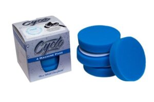 cyclo (72-115x4-4pk) blue foam polishing pad with loop, (pack of 4)