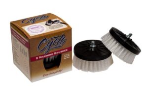cyclo (76-840x2-2pk) shampoo brush with white soft bristles, (pack of 2)