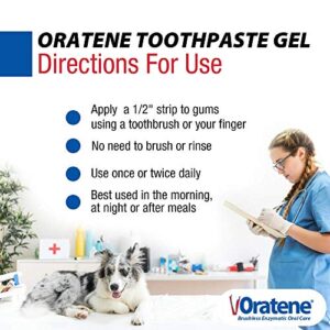 Oratene Brushless Toothpaste Gel for Dogs and Cats, 2.5oz