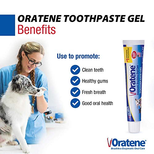 Oratene Brushless Toothpaste Gel for Dogs and Cats, 2.5oz