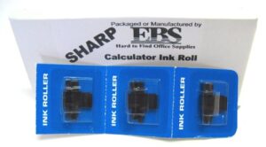 sharp calculator black and red ink roll replaces ea772r ***fresh package of three(3) ink rolls