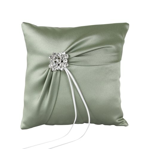 Ivy Lane Design Garbo Collection Wedding Ring Pillow, Sage Green