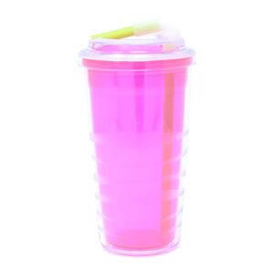 copco lock-n-roll tumbler with flip up straw, 1 count (pack of 1), pink