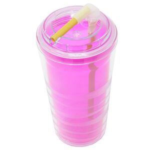 Copco Lock-n-Roll Tumbler with Flip Up Straw, 1 Count (Pack of 1), Pink