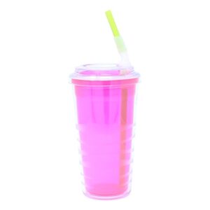 Copco Lock-n-Roll Tumbler with Flip Up Straw, 1 Count (Pack of 1), Pink