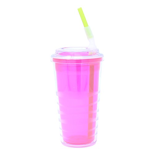 Copco Lock-n-Roll Tumbler with Flip Up Straw, 1 Count (Pack of 1), Pink