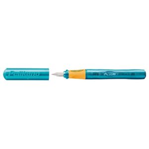 Pelikan Pelikano Jr. Fountain Pen, Right-Handed, Medium Nib, Turquoise, 1 Pen (924886)