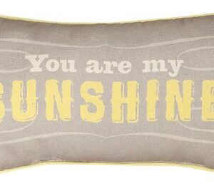 Manual Reversible Throw Pillow, You Are My Sunshine, 17 X 9-Inch