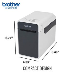Brother TD2130N 2-inch Desktop Thermal Printer for Labels, Receipts & Tags, 300dpi, 6ips, USB/Serial/LAN, Optional Wi-Fi® with AirPrint® or Bluetooth®