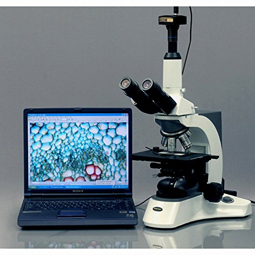 AmScope MU1000 10MP Digital Microscope Camera for Still and Video Images, 40x Magnification, 0.5x Reduction Lens, Eye Tube or C-Mount, USB 2.0 Output, Includes Software