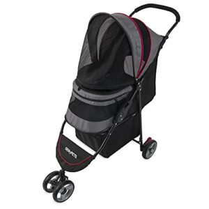 gen7pets regal plus dog stroller - gray shadow pet stroller